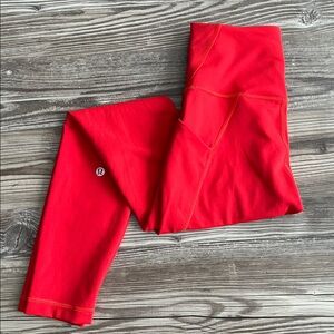 Lululemon Wunder Train High-Rise Tight with Pockets 25" Hot Heat Size 4
